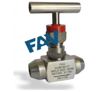 CuNi 90:10 Needle Valve Weld X Weld Needle Valve Weld X Weld