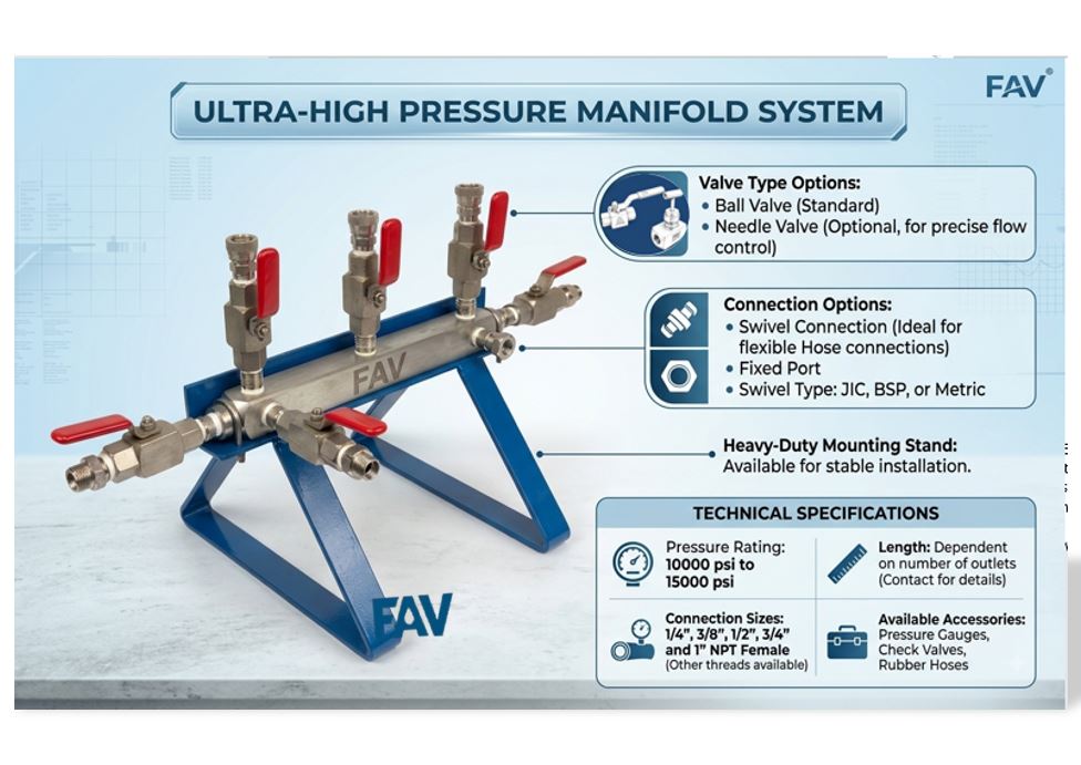 Hydrotesting Manifold / header 10,000 to 15000 psi Hydrotesting Manifold / header