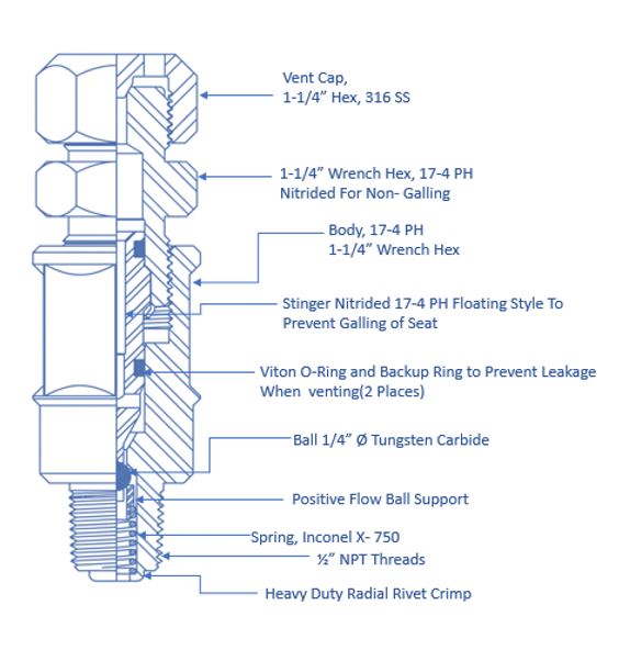 Blow Down Fitting 1/2" NPT Blow Down Fitting